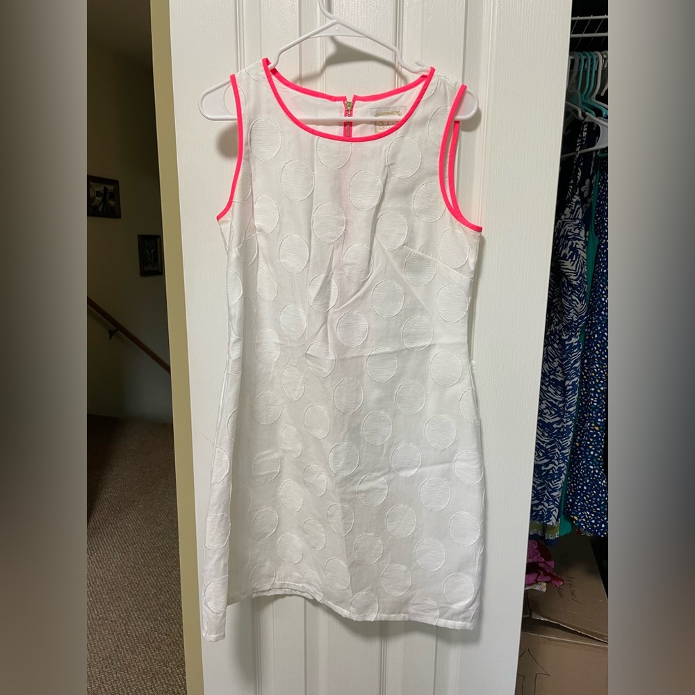 White sundress with dots